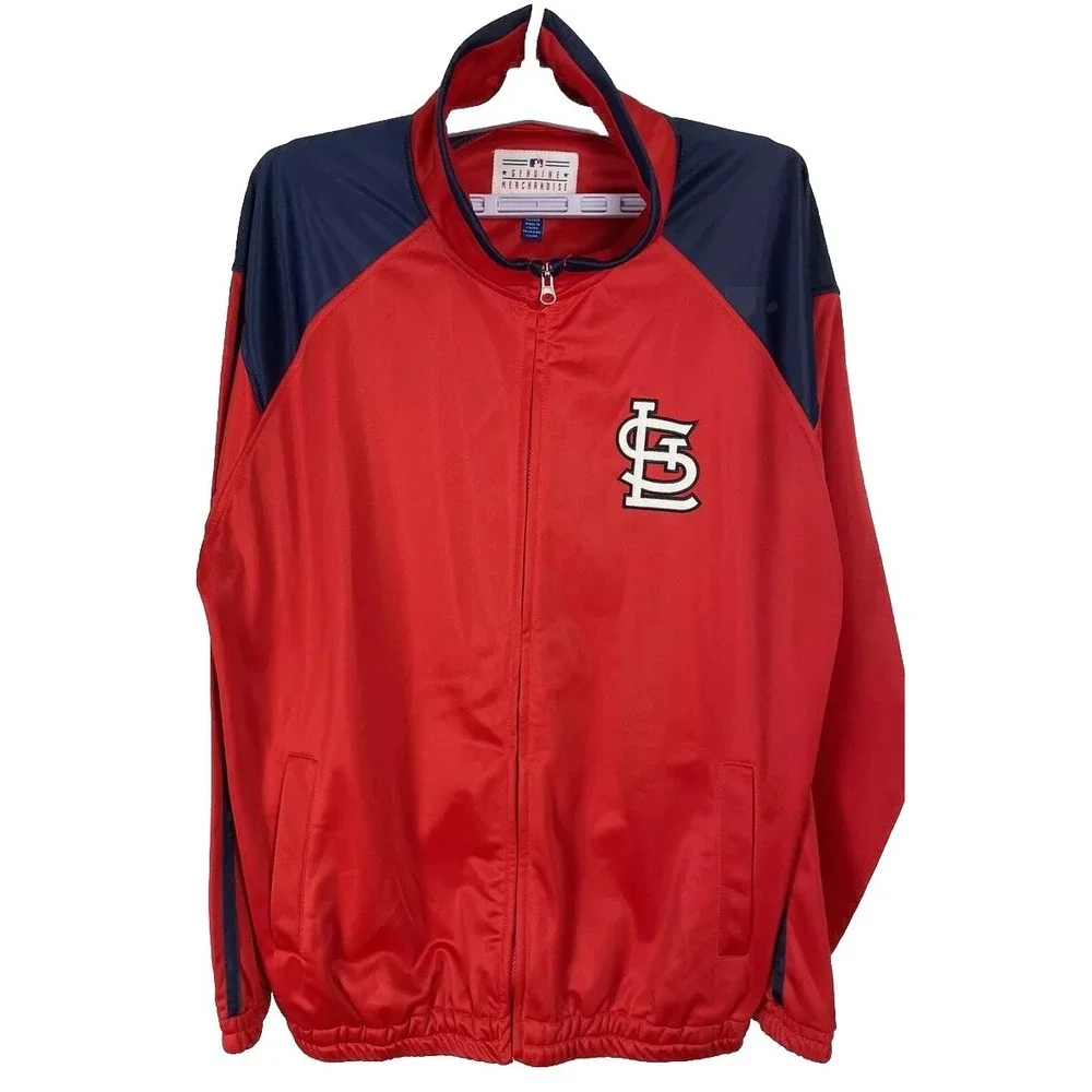 St Louis‎ Cardinals  Double Sided Logo Full Zip Jacket XL G-111 Carl Banks MLB